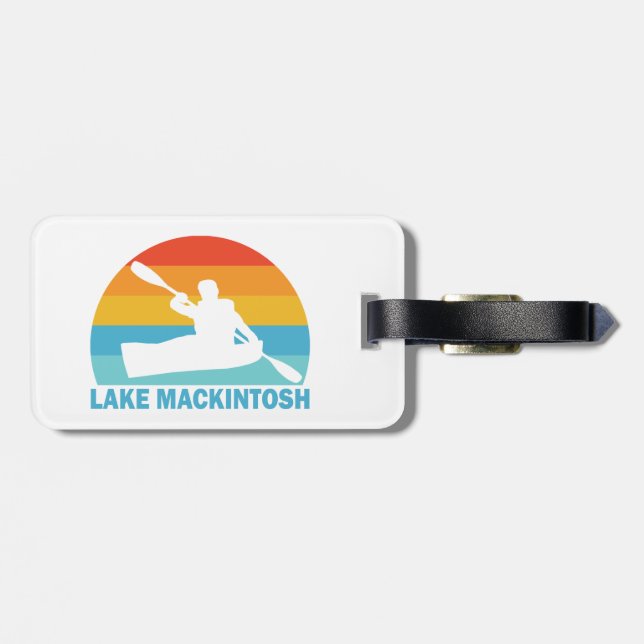 Lake Mackintosh North Carolina Kayak Luggage Tag (Back Horizontal)