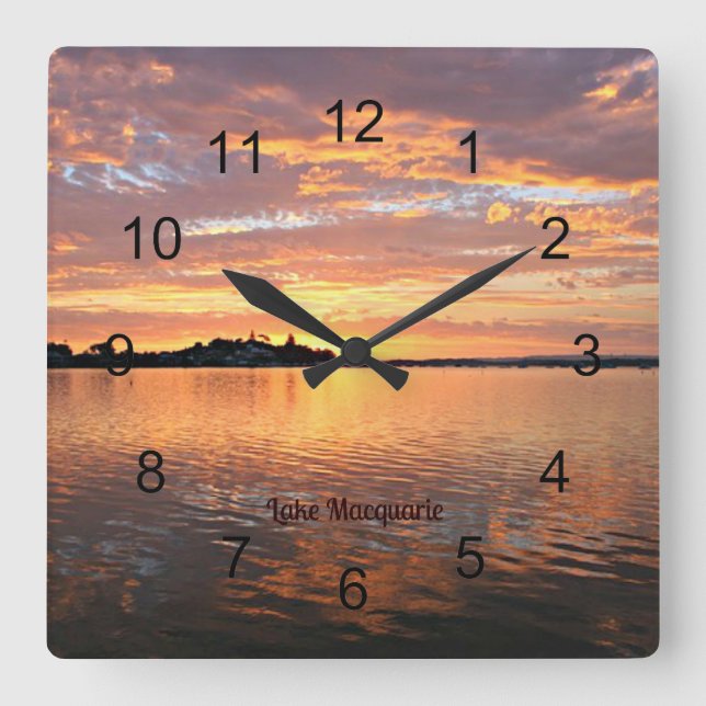 Lake Macquarie, New South Wales, Australia Square Wall Clock (Front)