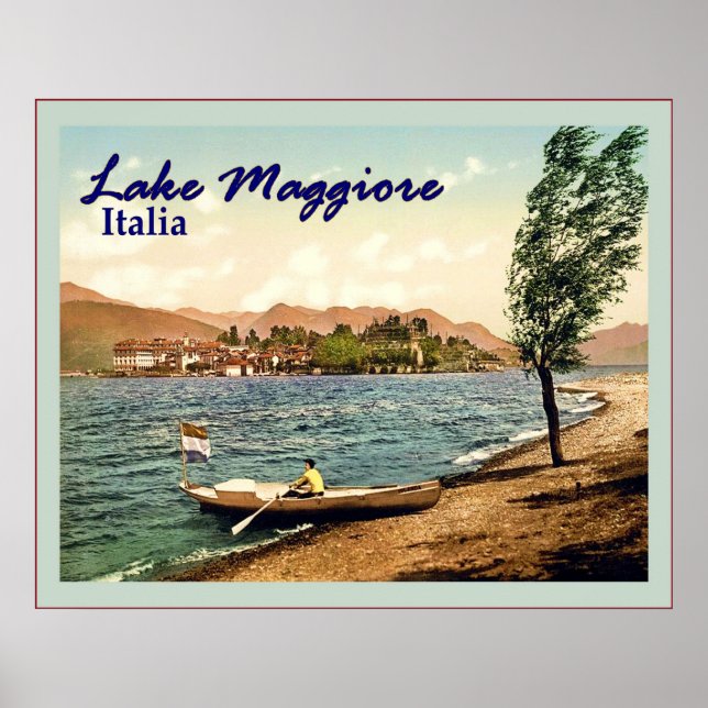 Lake Maggiore ~ Italia ~ Vintage Travel Poster (Front)