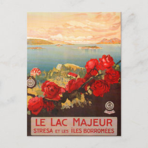 Lake Maggiore, Italy Vintage Travel Postcard