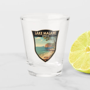 Lake Malawi Africa Travel Art Vintage Shot Glass