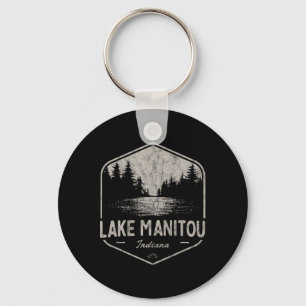 Lake Manitou Indiana Outdoors Vintage Key Ring