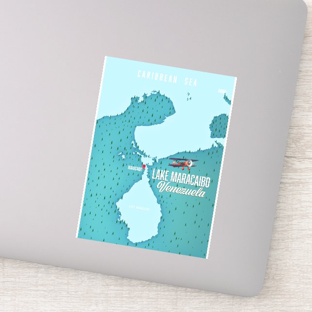 Lake Maracaibo, Venezuela map navigation. (Detail)