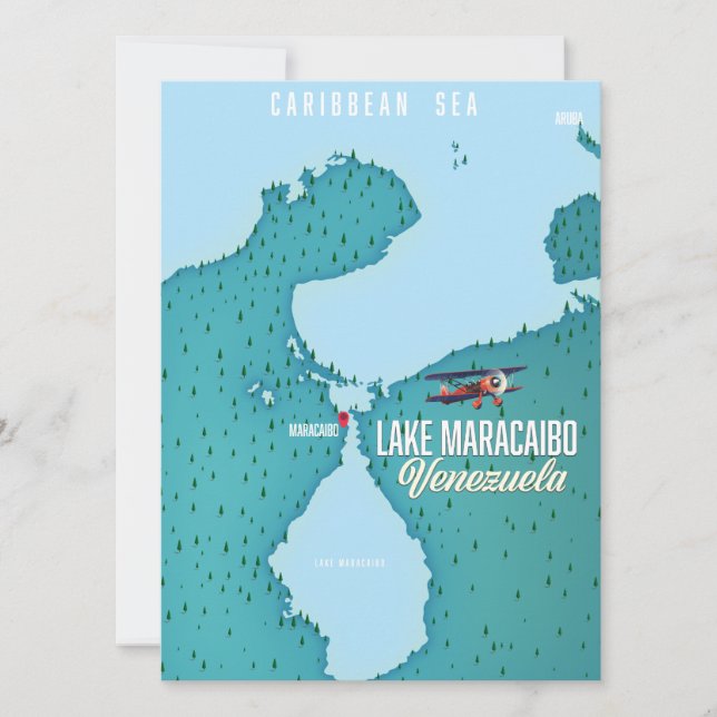Lake Maracaibo, Venezuela map navigation. (Front)