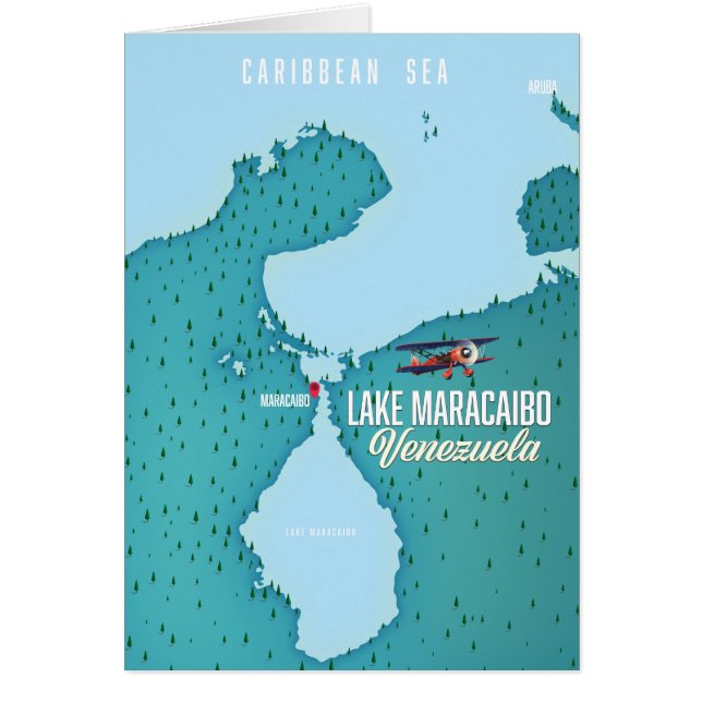 Lake Maracaibo, Venezuela map navigation. (Front)