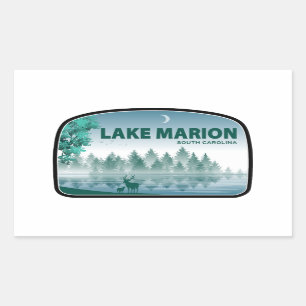 Lake Marion South Carolina Deer Rectangular Sticker