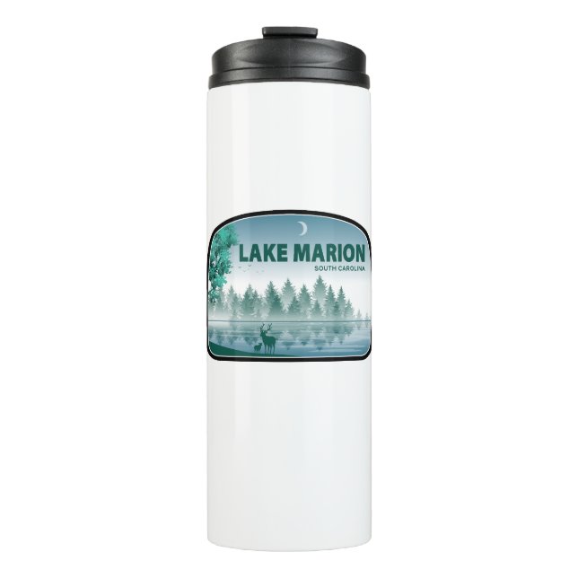 Lake Marion South Carolina Deer Thermal Tumbler (Front)