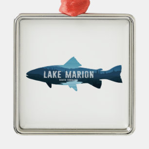 Lake Marion South Carolina Fish Metal Tree Decoration