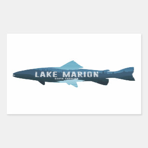 Lake Marion South Carolina Fish Rectangular Sticker
