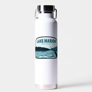 Lake Marion South Carolina Fishing Rod Water Bottle