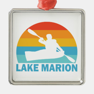 Lake Marion South Carolina Kayak Metal Tree Decoration