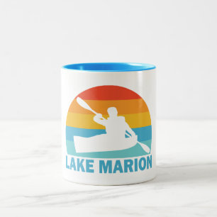 Lake Marion South Carolina Kayak Two-Tone Coffee Mug