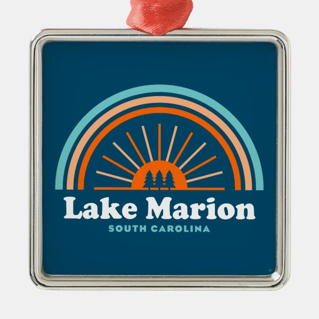 Lake Marion South Carolina Rainbow Metal Tree Decoration (Front)