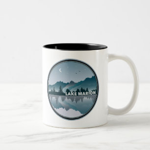 Lake Marion South Carolina Reflection Two-Tone Coffee Mug