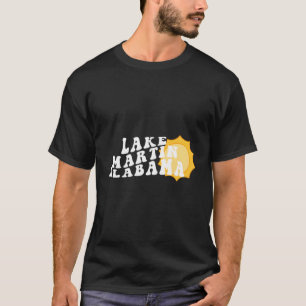 Lake Martin Alabama Al Retro Wavy Souvenir Vacatio T-Shirt