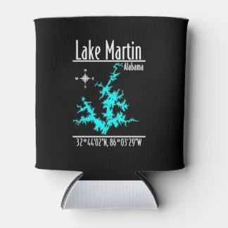 Lake Martin Alabama Nautical Map Coordinates Can Cooler