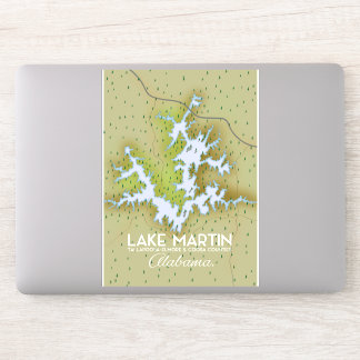 Lake Martin Alabama Travel poster map.