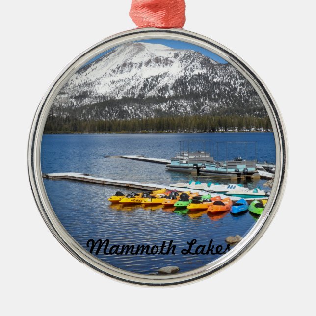 Lake Mary- Mammoth, CA Metal Tree Decoration (Front)