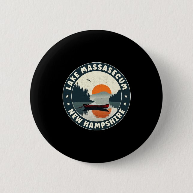 Lake Mase New Hampshire Sunset T Shirt  6 Cm Round Badge (Front)