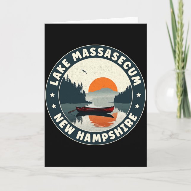 Lake Mase New Hampshire Sunset T Shirt  Card (Front)
