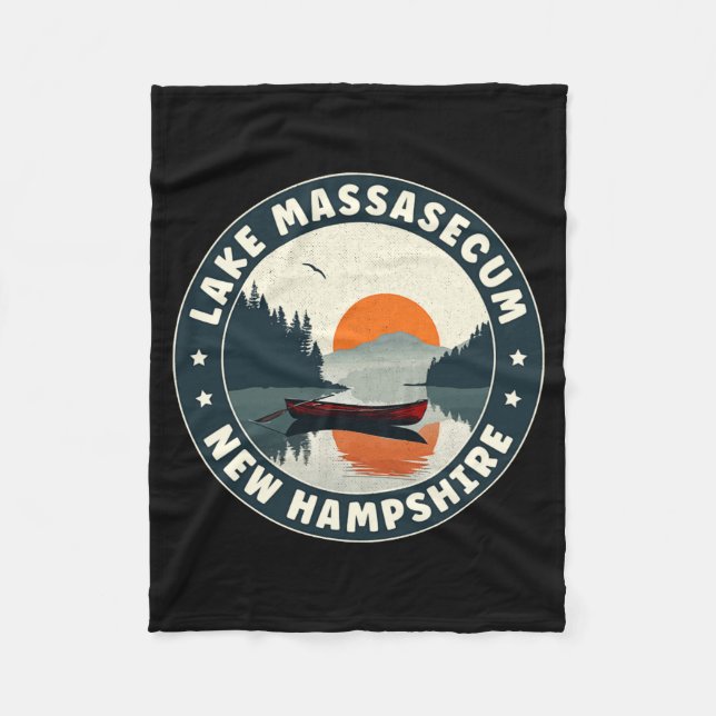 Lake Mase New Hampshire Sunset T Shirt  Fleece Blanket (Front)