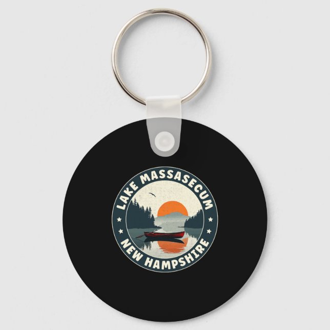 Lake Mase New Hampshire Sunset T Shirt  Key Ring (Front)