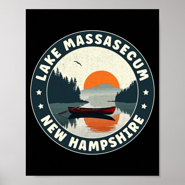 Lake Mase New Hampshire Sunset T Shirt  Poster (Front)