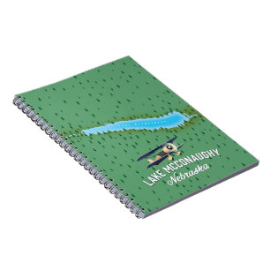 Lake McConaughy Nebraska travel poster Notebook