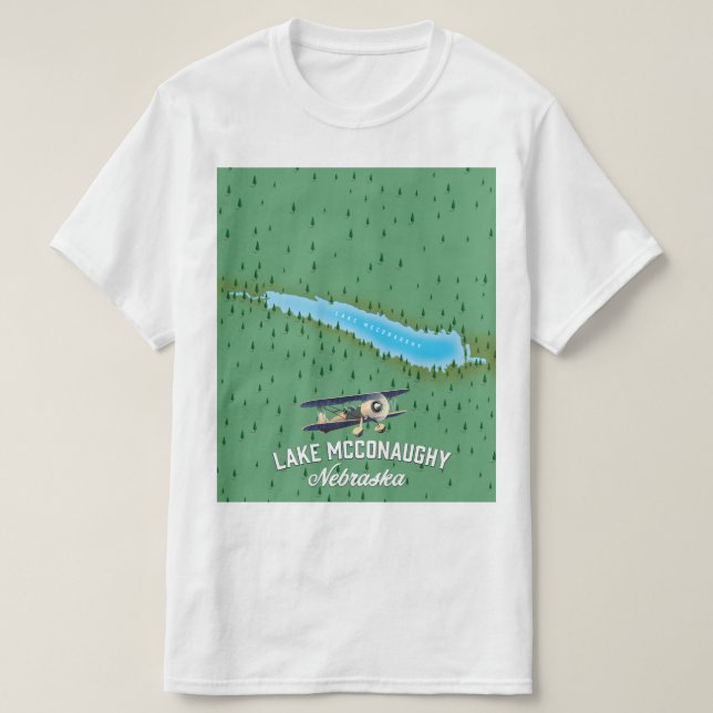 Lake McConaughy Nebraska travel poster T-Shirt (Design Front)