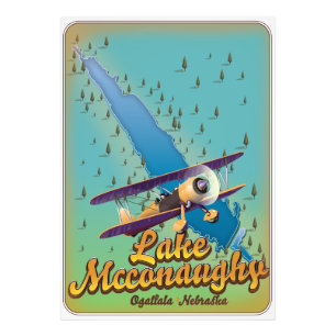 lake mcconaughy vintage travel poster. photo print