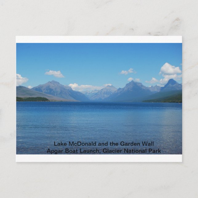 Lake McDonald/Apgar Boat Launch postcard (Front)