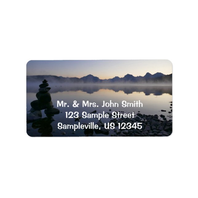 Lake McDonald at Sunrise I Label (Front)