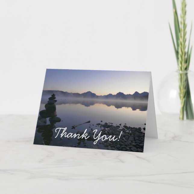 Lake McDonald at Sunrise I Thank You Card (Front)