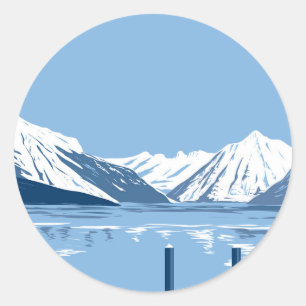 Lake McDonald Classic Round Sticker