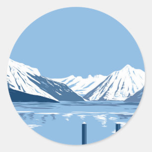 Lake McDonald Classic Round Sticker