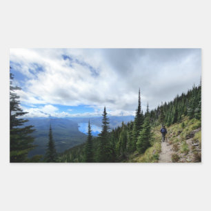 Lake McDonald frm Mt Brown - Glacier National Park Rectangular Sticker
