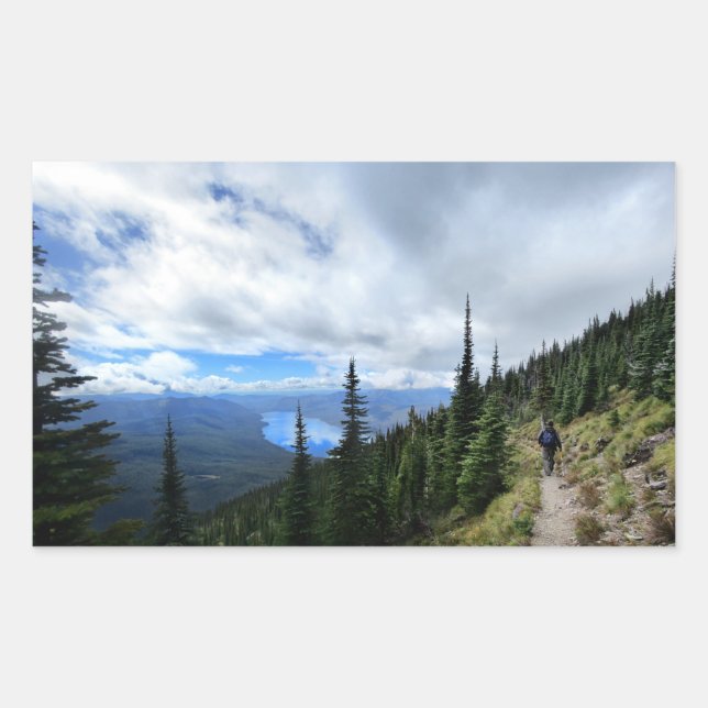 Lake McDonald frm Mt Brown - Glacier National Park Rectangular Sticker (Front)