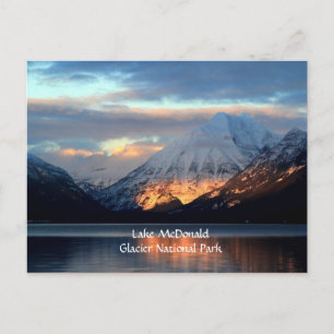 Lake McDonald, Glacier National Park, labelled Postcard