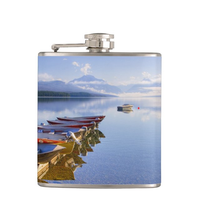 Lake McDonald, Glacier National Park, Montana, Hip Flask (Front)