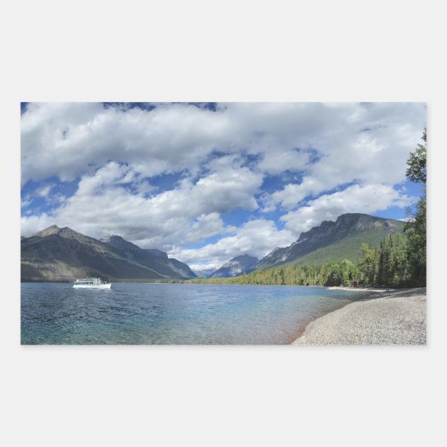 Lake McDonald - Glacier National Park Rectangular Sticker (Front)