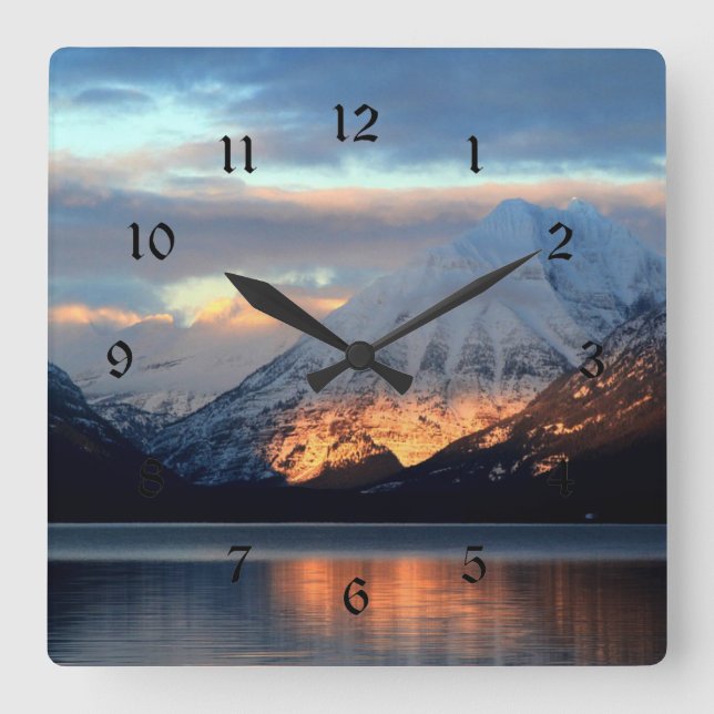 Lake McDonald, Glacier National Park Square Wall Clock (Front)
