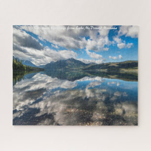 Lake McDonald Glacier Park .Christmas Greetings Jigsaw Puzzle