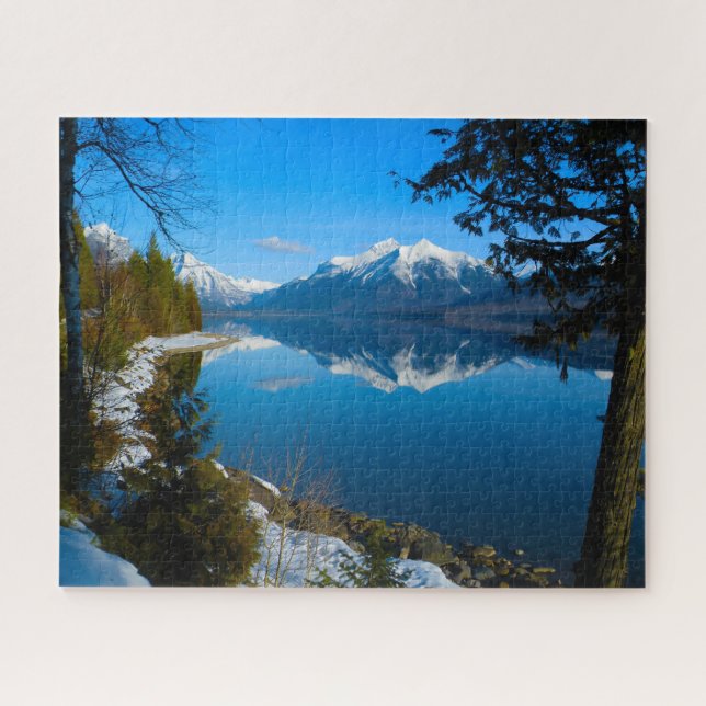 Lake McDonald Mount Vaught Montana. Jigsaw Puzzle (Horizontal)