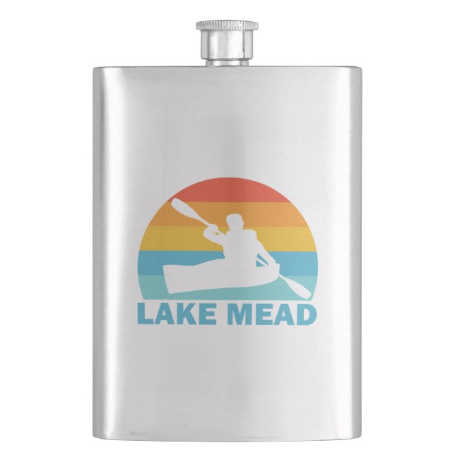 Lake Mead Nevada Arizona Kayak Hip Flask (Front)