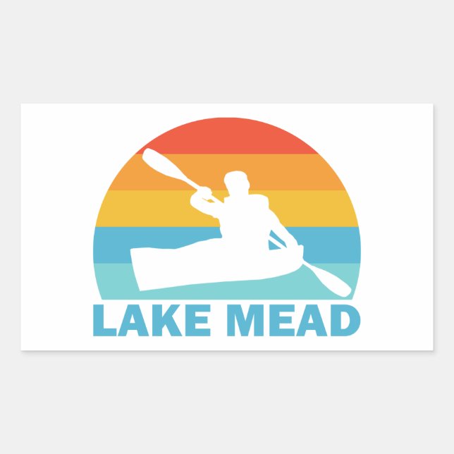 Lake Mead Nevada Arizona Kayak Rectangular Sticker (Front)