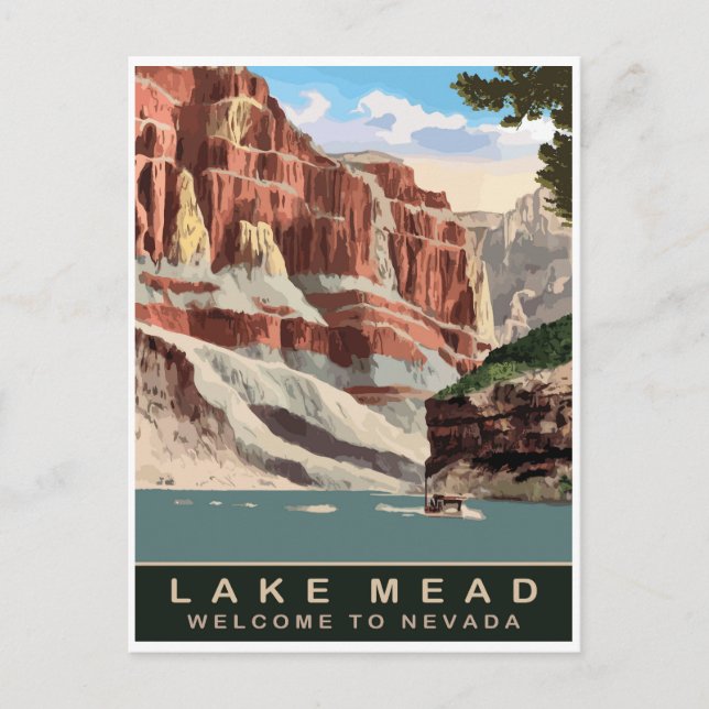 Lake Mead, Nevada, Travel Postcard (Front)