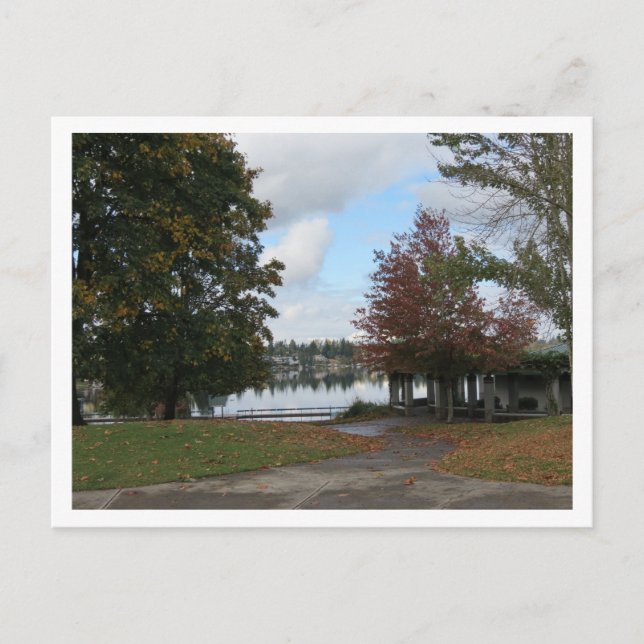 Lake Meridian Fall Season Postcard (Front)