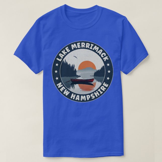 Lake Merrimack New Hampshire Sunset T-Shirt (Design Front)