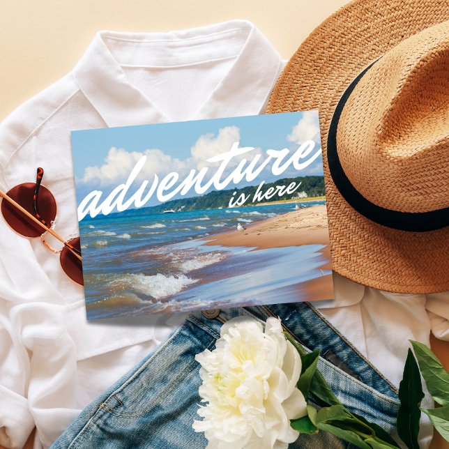 Lake Michigan Adventure Shoreline Postcard (Discover the beauty of the freshwater sea.)