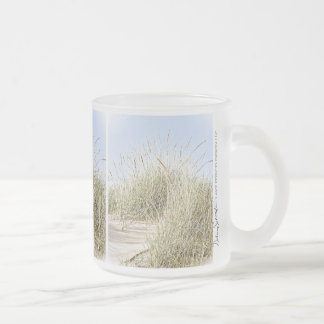Lake Michigan Beach Grass Photo Frosted Glass Coffee Mug